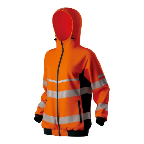 HI-VIS tweekleurige sweatshirt met capuchon voor dames