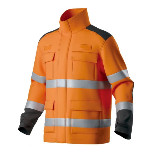 HI-VIS tweekleurige multi-zakken vlambestendig jack