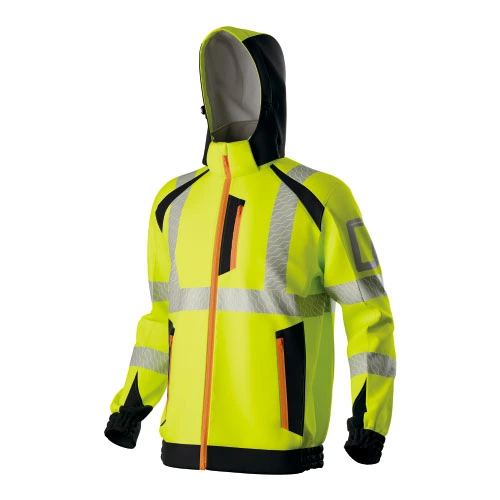 HI-VIS stretchy waterdichte softshell capuchon