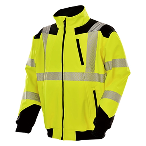 HI-VIS regelmatige tweekleurige softshelljack