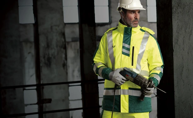 E026 HI-VIS WATERDICHT GERECYCLEERD PARKA MET GEQUILTE LINER