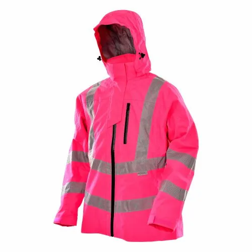 Roze kleur regenjas