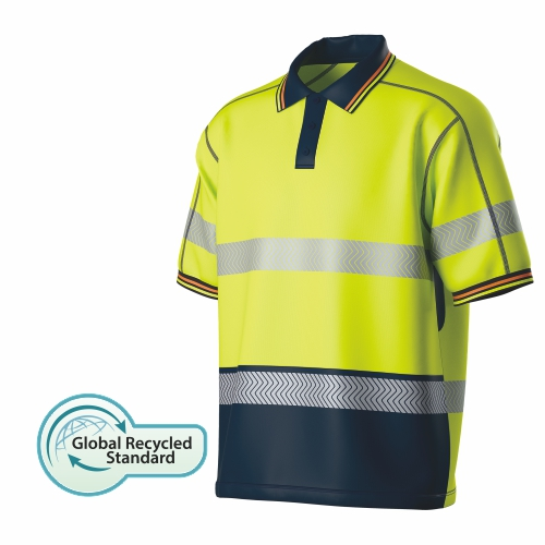 HI-VIS gerecycled tweetalige S/S-polo-SHIRT
