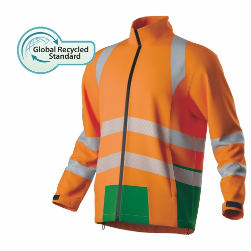 HI-VIS gerecycleerde hoogwaardige softshell-jack